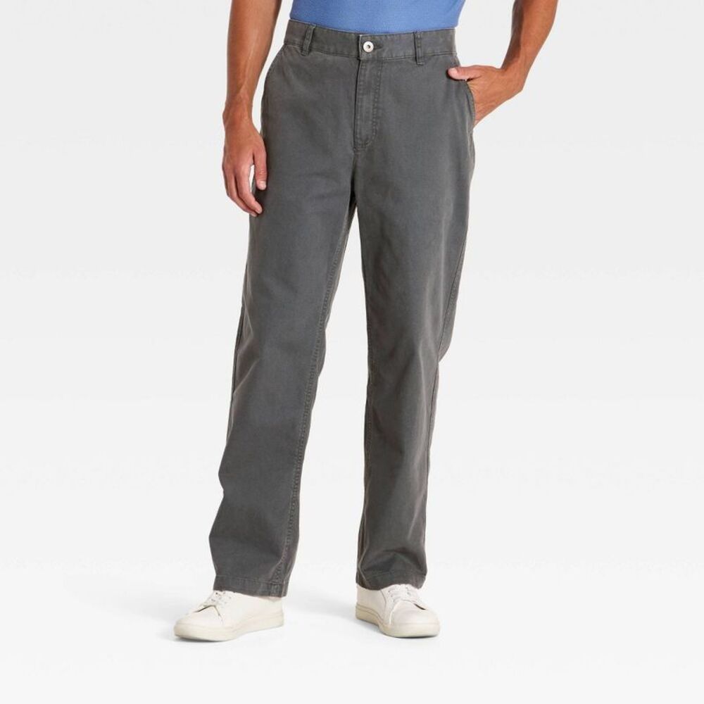 Men's s Vintage Washed Utility Pants - Goodfellow & Co Gray Patina 38x32